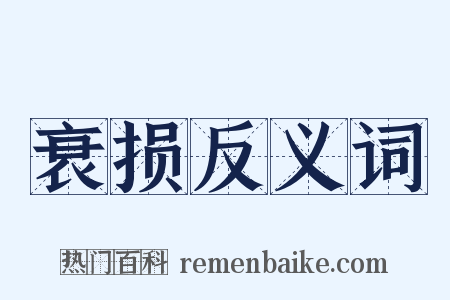 衰损反义词是什么意思的图片